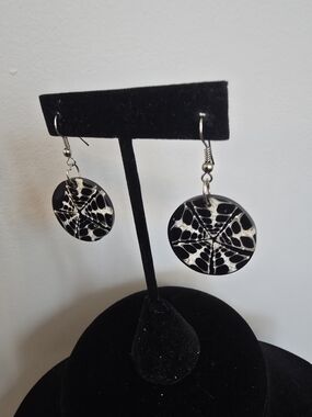 Black & White Shell Dangle Earrings - Women Jewelry